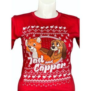 Disney The Fox and Hound Tod Copper printed Tshirt size Small